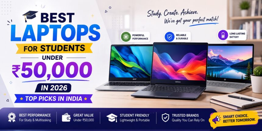 Best Laptops For Students Under ₹50,000 In 2026