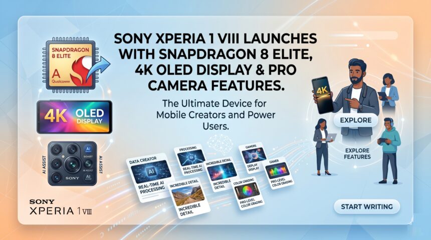 Sony Xperia 1 VIII Launches With Snapdragon 8 Elite, 4K OLED Display & Pro Camera Features 1 Sony Xperia 1 VIII specs