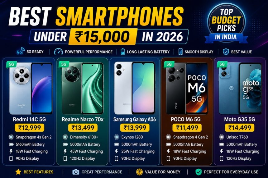 Best Smartphones Under ₹15,000 in 2026 — Top Budget Picks in India 1 best smartphones under 15000 2026