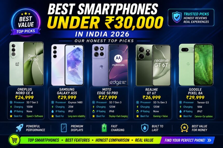 Best Smartphones Under ₹30,000 In India 2026 — Our Honest Top Picks 1 Best Smartphones Under 30000 In India 2026