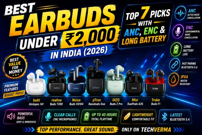 Best Earbuds Under ₹2,000 In India