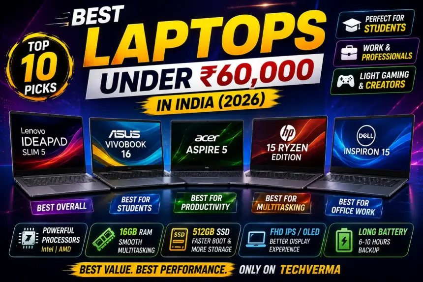 Best Laptops Under ₹60,000 In India (2026): Top 10 Picks For Students, Work &Amp; Gaming 1 Best Laptops Under 60000 In India