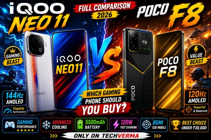 Iqoo Neo 11 Vs Poco F8 Comparison: Which Gaming Phone Should You Buy In India? 1 Iqoo Neo 11 Vs Poco F8